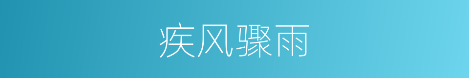 疾风骤雨的意思