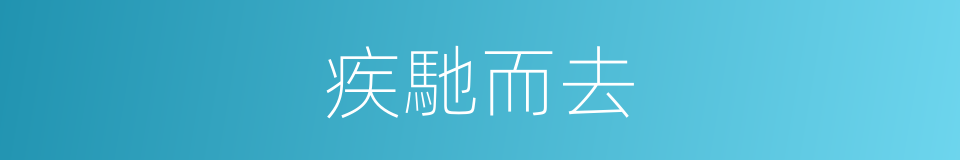 疾馳而去的意思