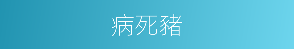 病死豬的同義詞