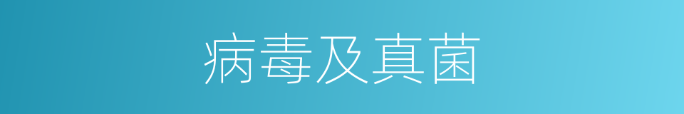 病毒及真菌的同义词