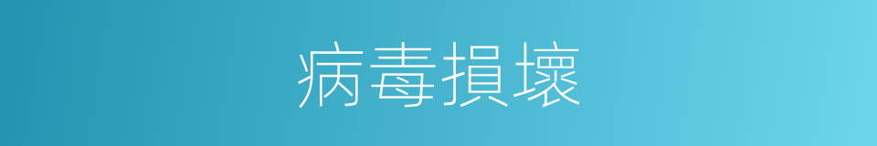 病毒損壞的同義詞