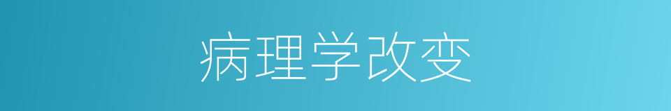 病理学改变的同义词