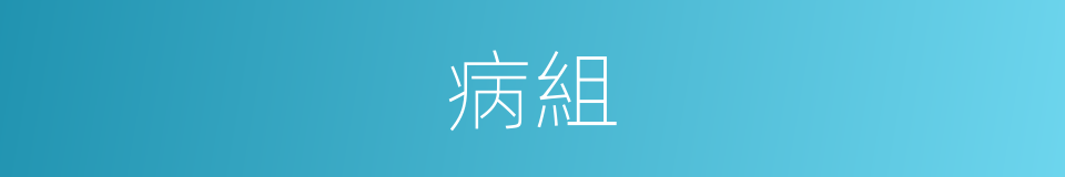 病組的同義詞