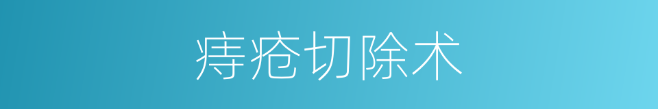 痔疮切除术的同义词