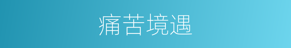 痛苦境遇的同义词