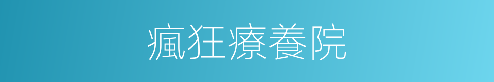 瘋狂療養院的同義詞