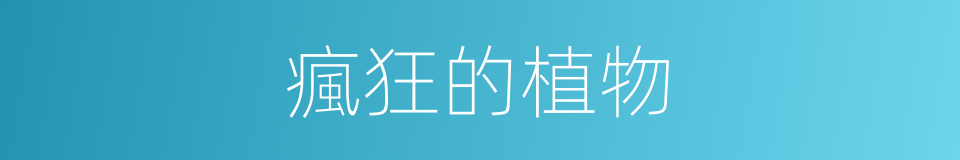 瘋狂的植物的同義詞