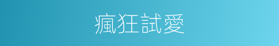 瘋狂試愛的同義詞