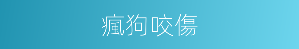 瘋狗咬傷的同義詞