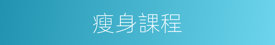 瘦身課程的同義詞