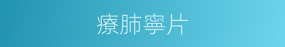 療肺寧片的同義詞