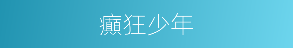 癲狂少年的同義詞