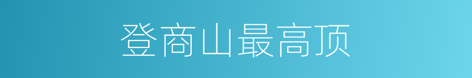 登商山最高顶的同义词