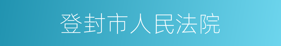 登封市人民法院的同义词