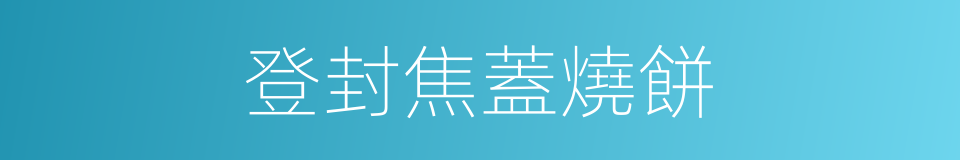 登封焦蓋燒餅的同義詞