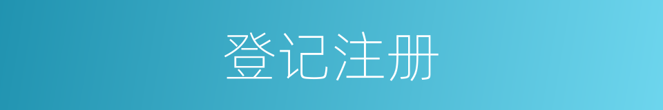 登记注册的同义词