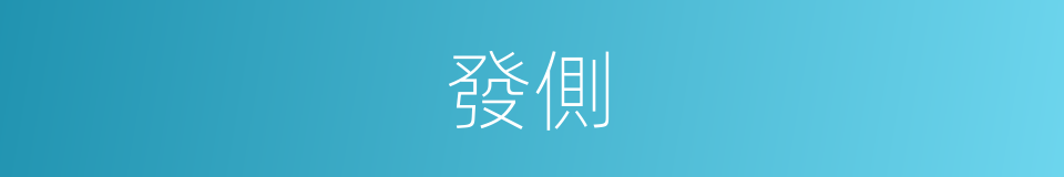 發側的同義詞