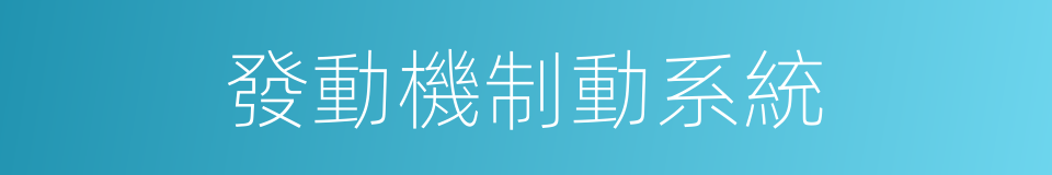 發動機制動系統的同義詞