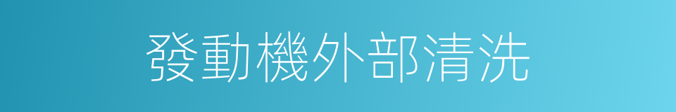 發動機外部清洗的同義詞