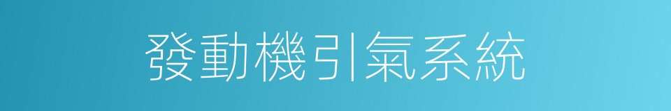 發動機引氣系統的同義詞