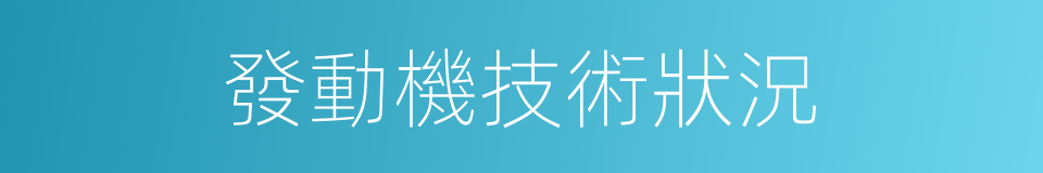 發動機技術狀況的同義詞