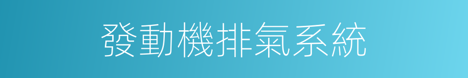 發動機排氣系統的同義詞