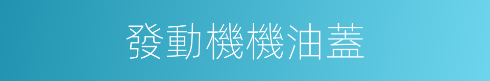 發動機機油蓋的同義詞