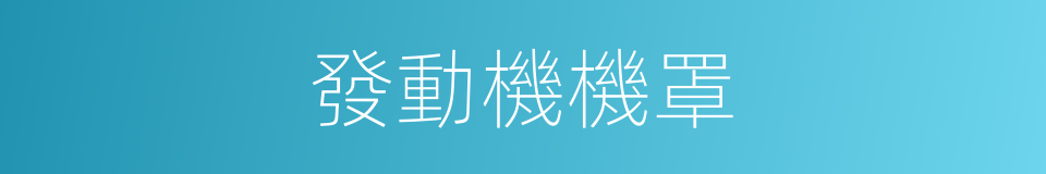 發動機機罩的同義詞