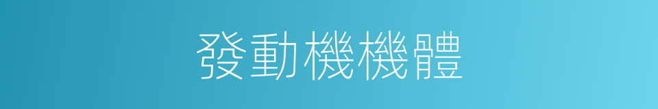 發動機機體的同義詞