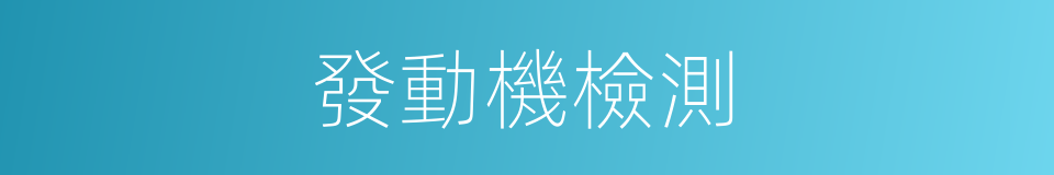 發動機檢測的同義詞