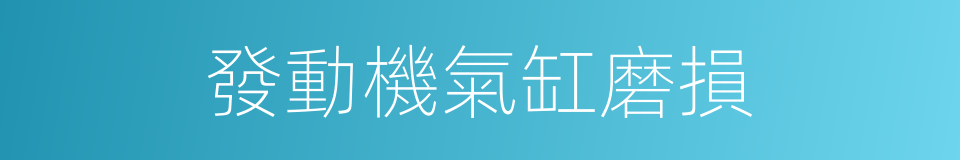 發動機氣缸磨損的同義詞