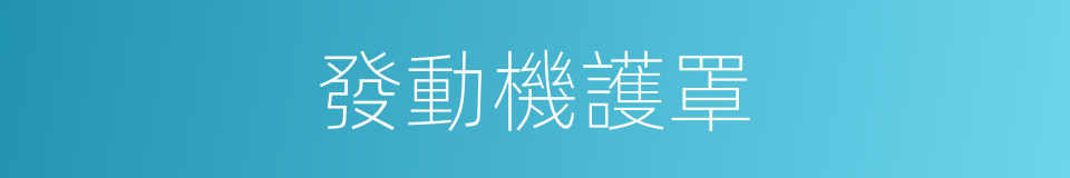 發動機護罩的同義詞