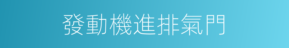 發動機進排氣門的同義詞