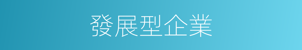 發展型企業的同義詞