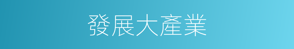 發展大產業的同義詞