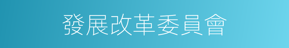 發展改革委員會的同義詞