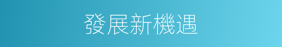 發展新機遇的同義詞