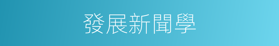 發展新聞學的同義詞