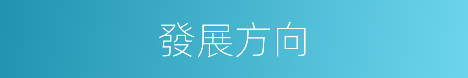 發展方向的意思