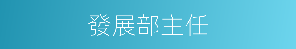 發展部主任的同義詞