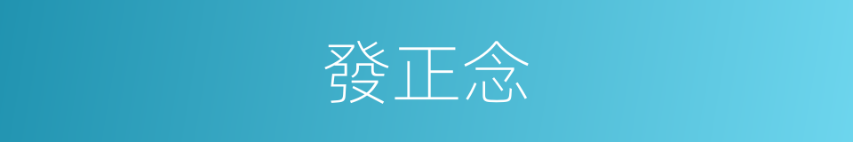 發正念的同義詞