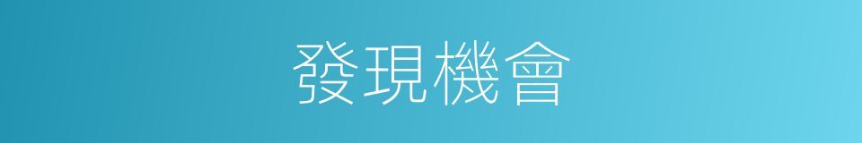 發現機會的同義詞