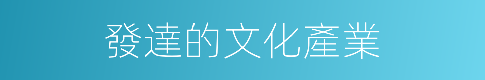 發達的文化產業的同義詞