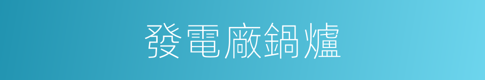 發電廠鍋爐的同義詞