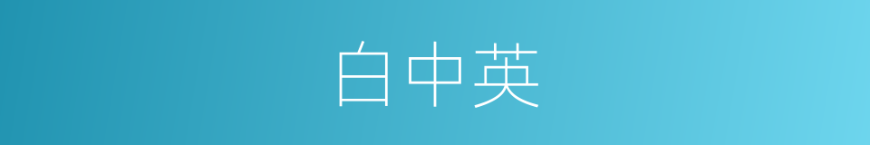 白中英的同义词