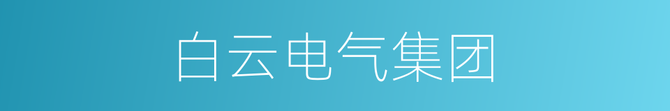 白云电气集团的同义词