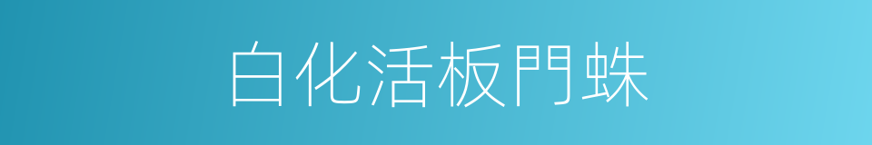 白化活板門蛛的同義詞