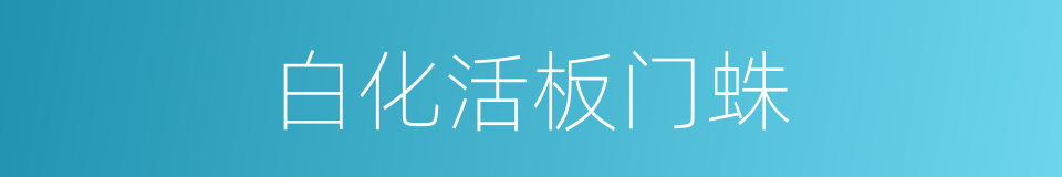 白化活板门蛛的同义词