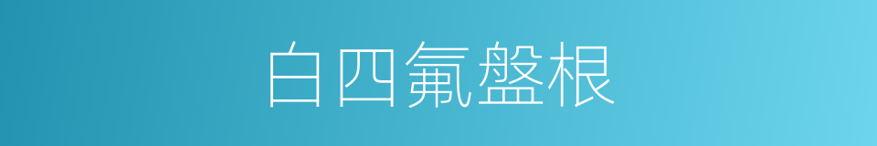 白四氟盤根的同義詞