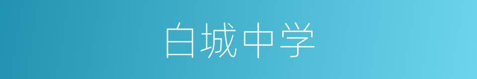 白城中学的同义词